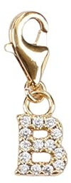 Depesche 11785-004 Charms Express yourself - Anhänger für Halsketten und Armbänder, Buchstabe B,vergoldet, als kleines Geschenk