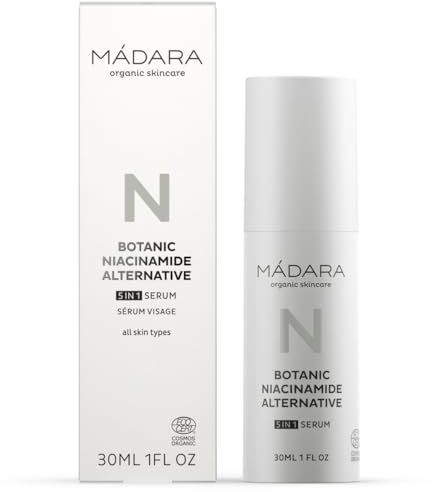 MÁDARA Organic Skincare | Botanic Niacinamide Alternative 5-in-1 Serum, 30ml - Eine natürliche Niacinamid-Alternative, wirkt hautverfeinernd, aufhellend und ausgleichend