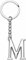 LUODAN Cadeau Femme Homme Porte-clés, Argent A-Z 26 lettre initiale pendentif porte-clés-Cadeaux Sœurs Amitié Collègue Papa Marraine Parrain idées Cadeaux Meilleur Ami Anniversaire (M)