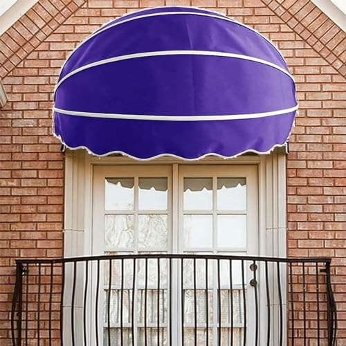Kuppelmarkise Aus Segeltuch Einziehbare Markise Mit Klapprahmen Aus Verzinktem Aluminium Uv-beständig Für Wohnen Und Kommerziell, Terrasse, Balkon, Hof(Size:145cm,Color:Lila)