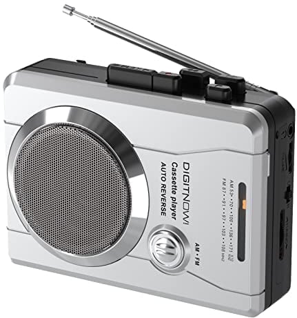 Lecteur de Cassettes, Baladeur Portable AM FM avec Haut-Parleur, Magnétophone, Lecteur de Cassette Audio
