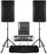 VONYX VSA15P DJ Amplifier and Speaker Package, Mobile Setup with STM7010 Mixing Desk, 1000W Powered Speakers, 4-Channel Mixer, Stands