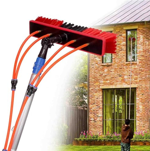 Fensterreinigungsgerät, Wintergartendach-Reinigungsset, Solarpanel-Reinigungsbürste Freier Anschluss, Leicht Zu Entfernen,30ft/9m