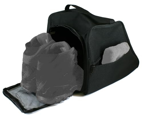 DOJA Barcelona | Porta Scarponi Trekking | Borsa Porta Scarpe Trekking | 33x24.5x28 cm | Sacca Scarponi Trekking con Tasca | Nero | Poliestere e Tela | Portascarpe Trekking, Escursionismo Montagna