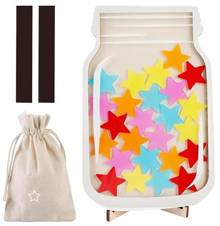 ZHUMCCY Belohnungsglas Mit Sternen, Klassenzimmer Belohnungsglas Magnetisches Stern Belohnungsglas Aufgabenbelohnungsglas Motivierendes Belohnungsglas, Klassenzimmer Tools Für Schüler Und Lehrer