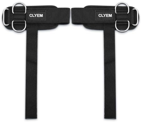 Weightlifting Straps with D Ring, Premium Wrist Straps for Deadlifting, Bodybuilding, Powerlifting, Wrist Cuffs with D Ring for Cable Machine Workout, Durable Weight Lifting Straps for Gym (Black, One