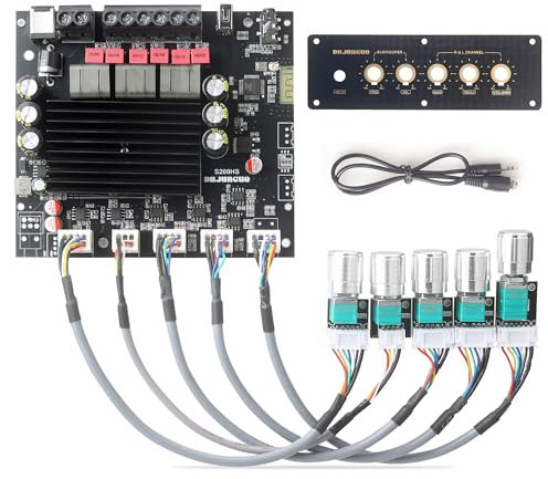 S200HS Power Amplifier Board Bluetooth5.2 TPA3221 Chip with Subwoofer 2.1 Channel 100W×2+200W,Audio Power Amplifier Module (S200HS-W)