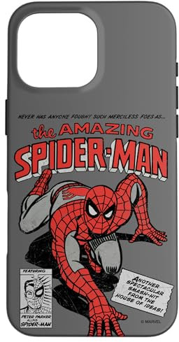 iPhone 16 Pro Max Marvel The Amazing Spider-Man Retro Comic Cover Case