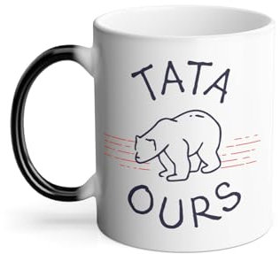 Mug Thermo-réactif Tasse Magique - Tata Ours Famille Polaire Animal Tante Cadeau - 325 ml