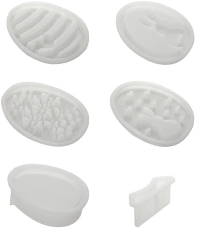 Moules en silicone 3D pour créations DIY – Set de 6 moules antiadhésifs pour résine époxy plâtre cire savon et bougies – Formes lapin et panneau