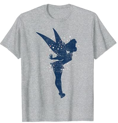 Disney Peter Pan T-shirt graphique Fée Clochette Americana Shadow T-Shirt