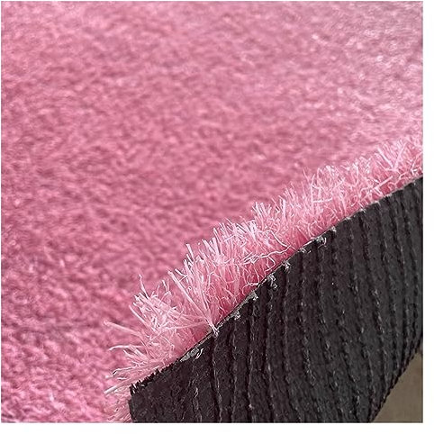 HynJGih Gazon artificiel Tapis de pelouse de jardin rose, tapis de gazon artificiel, faux tapis de gazon avec trous de drainage for toit, terrasse de jardin Pelouse de jardin naturelle et réaliste(100