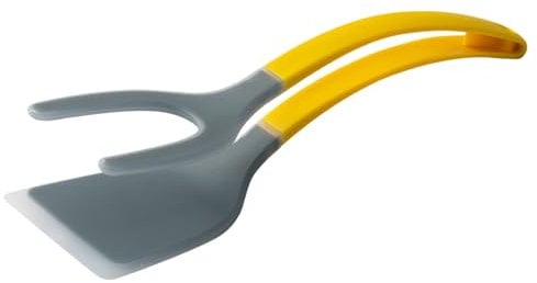 Egg Spatula Flipper - Egg Flipper | 2 in 1 Toaster Tong, Ergonomic Handle, Kitchen Utensil Spatula Tong for Flipping - Ergonomic Combo Tongue for Flipping Egg Spatula Flipper, Egg Turner, Kitchen Aid