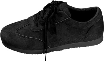 Botas altas para botas altas negras para sin tacón señoras retro color puro cuero esmerilado zapatos de entrenamiento retro punta redonda con cordones zapatos deportivos zapatos casuales Botas altas