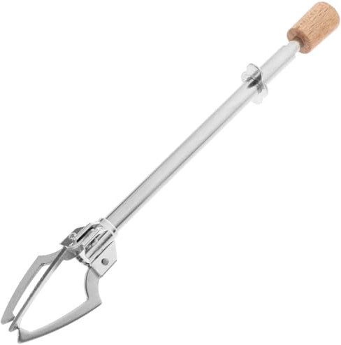 VALICLUD Pince À Sucre À 3 Dents En Acier Inoxydable Avec Manche En Bois Pour Servir Des Morceaux De Sucre De La Glace Et Des Petites Friandises