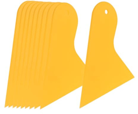 WANGCL 10 PCS Plastic Scraper for Remove Decals Stickers, Plastic Spreader for Applying Fillers, Putties, Glazes, Caulks and Paint