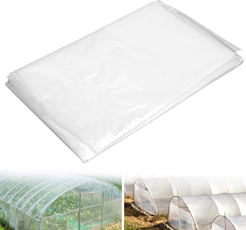 VOSSOT PE Gewächshausfolie 2x3m Transparent Reißfeste Abdeckplane für Garten & Pflanzen Wetterfeste Isolierfolie für Fenster, Tomatenhaus, DIY, Baufolie