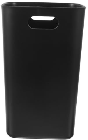 Poubelle la Cuisine Noire sans Couvercle en Plastique, Simple et Résistante | Bac à Litière Polyvalent, Poubelle Multifonction pour Salon et Chambre, Usage Restaurants