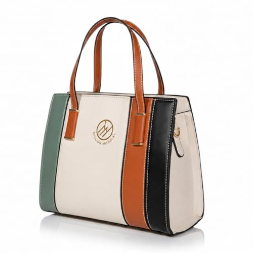 MILLION MONDIAL Handtasche Damen elegant – Shopper Tasche und Schultertasche Damen mit 5 Fächern – mittelgroße Alltagstasche – Modell CÉCILE mit Schulterriemen