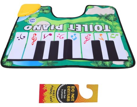RiToEasysports WC-Klaviermatte, Lustiger Badezimmerteppich mit Musikwiedergabe, rutschfest, mit 3 Modi für Kinder und Erwachsene, 61 X 48,3 cm, Interaktiver Spaß