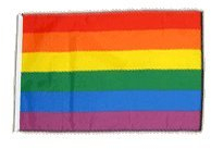 Fahne Flagge Regenbogen 30 x45 cm