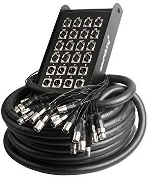 PULSE PLS00321 32 Way 24/8 XLR Multicore Stage Box, 30m