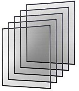 empasa Insektenschutz Fliegengitter Fenster Alurahmen Basic weiß braun anthrazit, 120 x 140 cm 5er SET