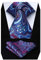 HISDERN Herren Krawatte Blumen Paisley Krawatte & Einstecktuch Set Lila Blau
