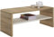 IDIMEX Table Basse Noelle, Table de Salon rectangulaire ou Meuble TV de 120 cm avec 1 étagère Espace de Rangement Ouvert, en mélaminé décor chêne Sonoma et Blanc Mat