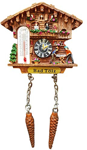 Ciffre Kuckucksuhr Magnet Polyresin Kühlschrank Wetterhaus - Bad Tölz