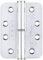 Grade 11 Lift Off Hinge Steel - Radius - 102mm x 76mm x 3mm - Left Hand - Polished Chrome
