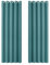 PONY DANCE Large Blackout Curtains - Thermal Insulated Curtain Drapes Eyelet Top for Energy Saving Extra Long Window Dressing for Living Room, Set of 2, 66 Inch Wide by 90 Inch Drop, Sea Teal