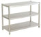 Mesa De Trabajo De Acero Inoxidable, Mesa De Cocina, Estante De Cocina De 3 Niveles, Mesa De Preparación De Alimentos, Estante Resistente para Cocina, Bar, Restaurante, Despensa (80 x 80 x 40 Cm)
