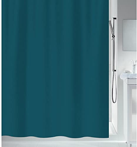 Spirella Tenda da Doccia antimuffa, Antibatterica, Lavabile, Impermeabile, Poliestere, Primo, 240 x 180 cm, Petrolio, Blu