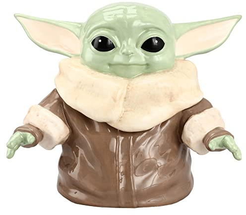 Bioworld Star Wars The Mandalorian Grogu Custom Ceramic Sculpted Cookie Jar