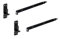 Gedotec schweres Türscharnier - Aufschraubband | 1 Set aus 2 Stk Ladenbänder + 2 Stk Zapfgriff aus Stahl | Fensterschanier 800 mm - Durchmesser 16 mm | Türband schwarz | Scharniere Tür | Einbohrband