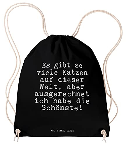 Mr. & Mrs. Panda Gymbag Es gibt so viele... - Geschenk, Säckchen, Katzenliebhaber, Katzenbesitzer, wander rucksack, beutelrucksack, Katze, Katzen, Beutel, Jutebeutel, Stoffbeutel, Sprüche