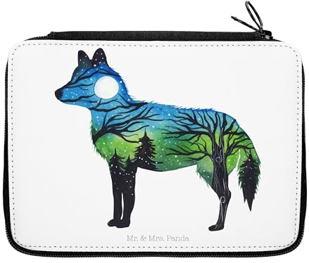 Mr. & Mrs. Panda Federmappe Fuchs Landschaft - Geschenk, Natur, Federmäppchen, Outdoor, Schule, Stifterolle, Positive Botschaft, Aquarell, Abenteuer,