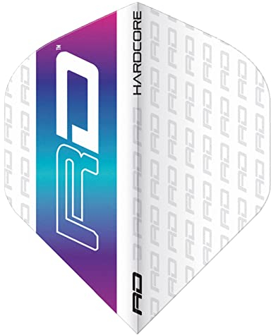 RED DRAGON Hardcore XT RD Logo Regenbogen Dartflug - 4 Set pro Packung (insgesamt 12 Dart-Flights)
