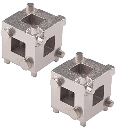 2 Pack 3/8 Disc Brake Piston Caliper Wind Back Cube Tool,Universal Car Vehicle Rear Drive Disc Brake Piston Remover Adapter