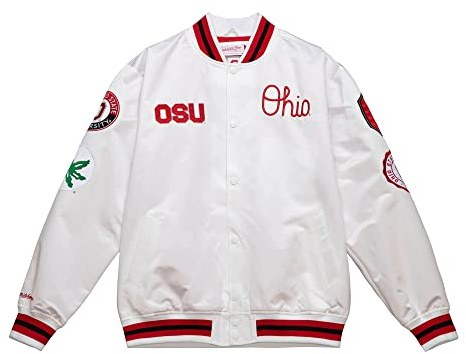 Mitchell & Ness NCAA Hometown LW Satin Jacket - Ohio State, L