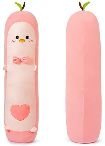 SNOWOLF Avocado Kuscheltier Lange Kissen Große Squishy Plüsch Spielzeug Weiche Kawaii Stuff Kuscheltier Entzückende Umarmungskissen für Kinder (80cm, Rosa)