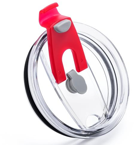 Prurex 30oz Tumbler Lids,Replacement Lids for 30oz Yeti Rambler, Ozark Trail and More,BPA Free,30 ozTumbler,Cup Cover (Red)