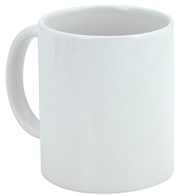 Tazza da 350 ML Bianca in Ceramica per Sublimazione con Manico Caffelatte Tea Inglese Te'