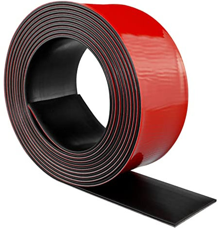 Plancha Goma Adhesiva Rollo de Caucho Adhesiva Tira de Goma de Neopreno Plancha de Goma Suelo de Goma Antideslizante Placa de Goma para Juntas antivibración protección Bricolaje (50mm×1,5mm×6m)