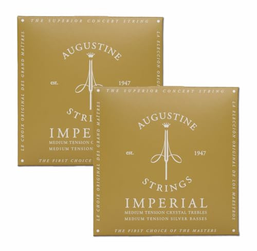 Augustine Imperial - Corde per chitarra classica in nylon, tensione media, 2 set