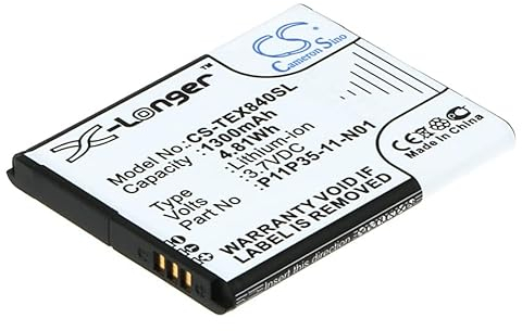 900mAh / 3.33Wh Ersatzakku kompatibel mit Calculator Select TI-Nspire CX, TI Nspire CX, TI Nspire CX CAS Graphing, TI-84 CE, TI-84 Plus CE, TI-Nspire CX CAS, 3.7L12005SPA, P11P35-11-N01
