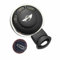 TEKLIGHT Kit Riparazione Chiave Slot FOB Shell VARI COLORI + batteria VL2020 / ML2020 Ricaricabile+ Logo non Originale per BMW Mini Cooper R56 3 Tasti (COVER ANELLO CROMATO LUCIDO + BATTERIA VL2020)