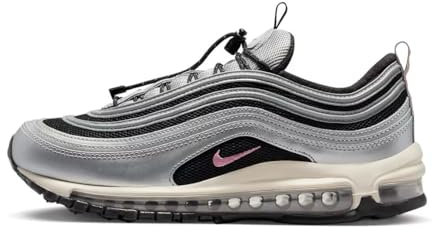 NIKE Air Max 97 Women's Trainers Sneakers Fashion Shoes FD0800 (Black/Metallic Silver/Light Orewood Brown/Desert Berry 001) UK3.5 (EU36.5)
