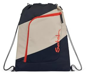 Satch Sportbeutel Cliff Jumper - Dunkelblau | Turnbeutel für Mädchen und Jungen mit Reißverschlussfach, 12 L Volumen und zur Fixierung am satch Rucksack geeignet